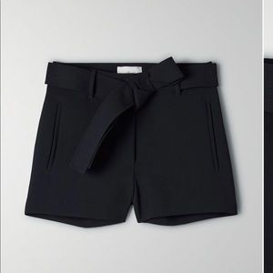 Aritzia Tie Front Short (Black)
